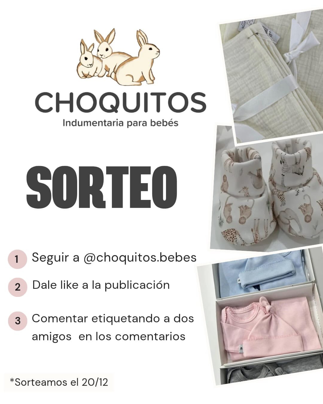 Imagen de 🐇 ¡Sorteo en Choquitos! 
Participá y podés ganar:
✨ 