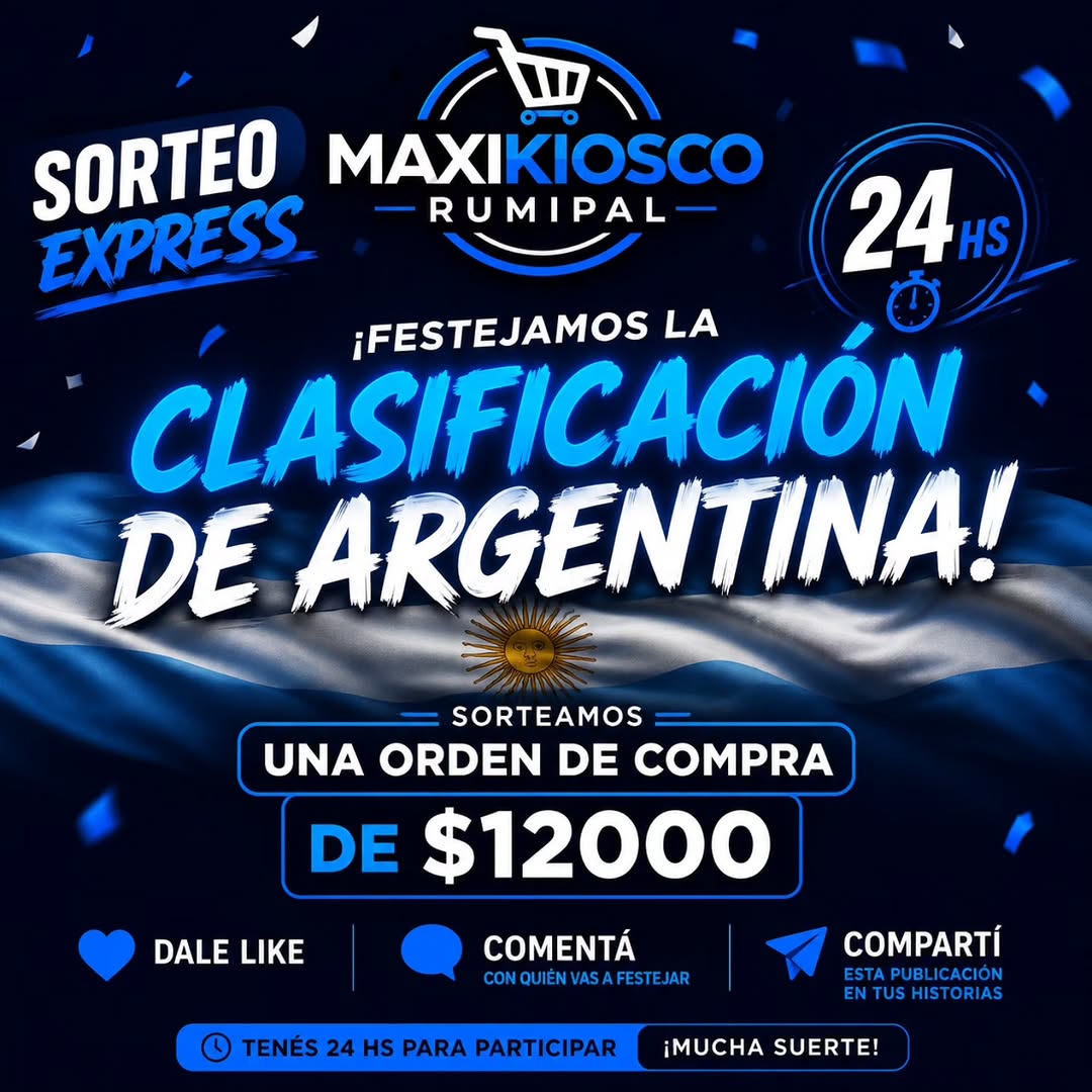 Imagen de 🎉🇦🇷 ¡SORTEO EXPRESS! 🇦🇷🎉

¡Celebramos la