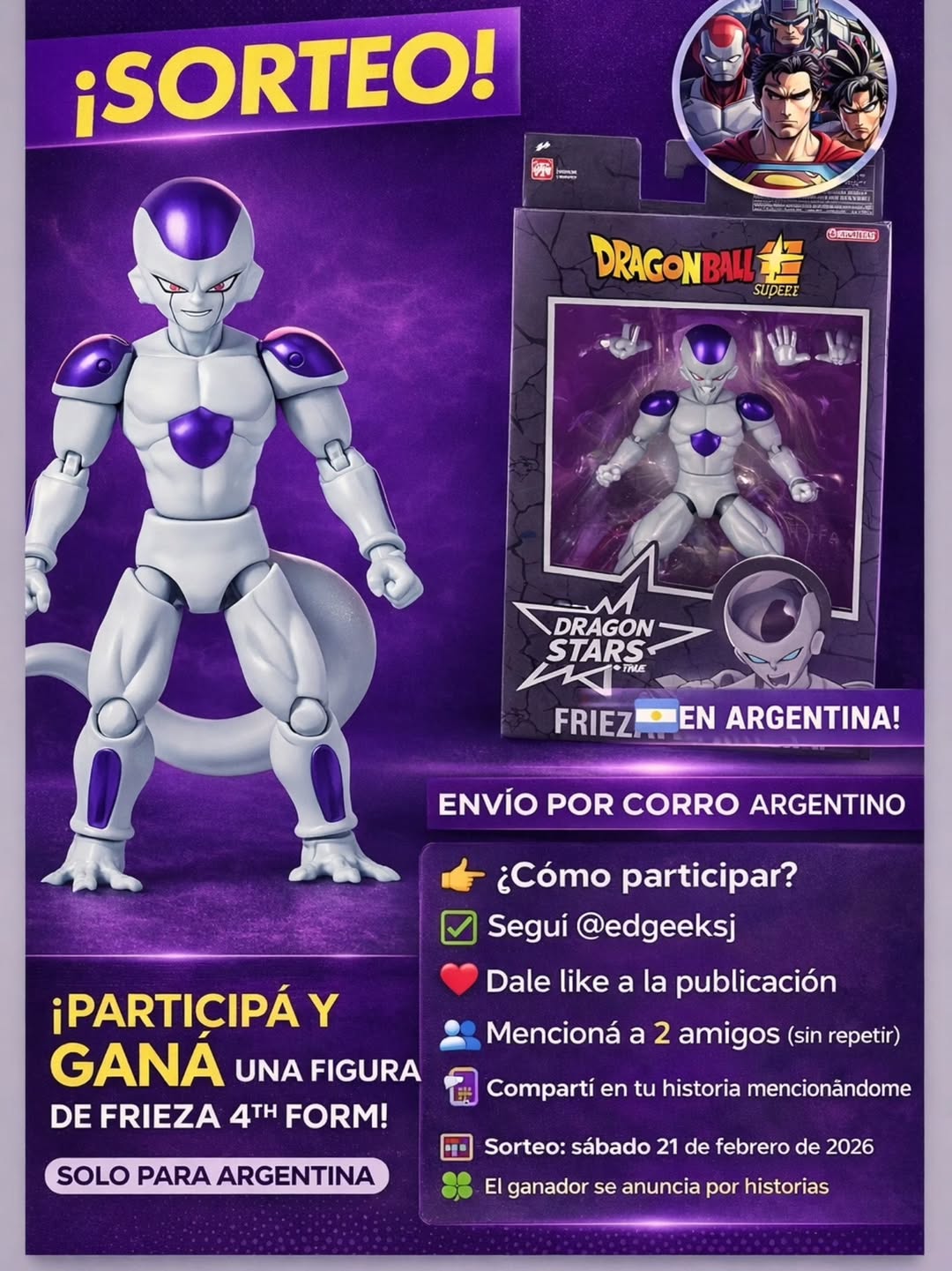 Imagen de 🎉🐉 SORTEO FRIEZA 4th FORM (Dragon Stars) 🐉🎉

¿F