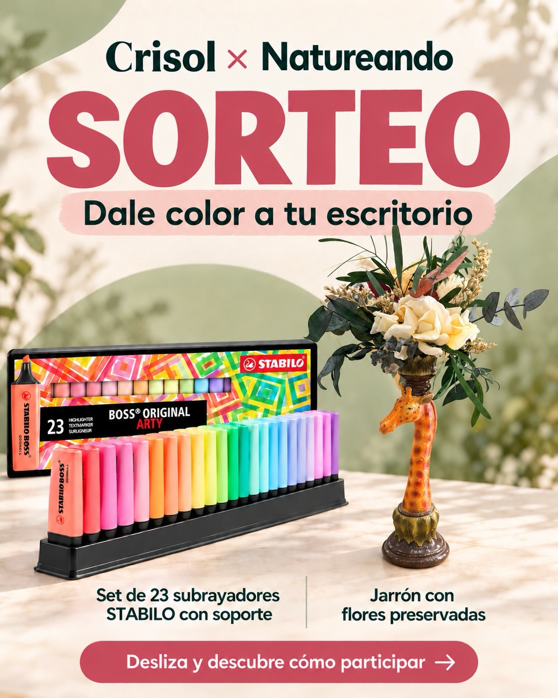 Imagen de 🖍️🌿 ¡SORTEO! 💛❤️

Crisol y Natureando se une