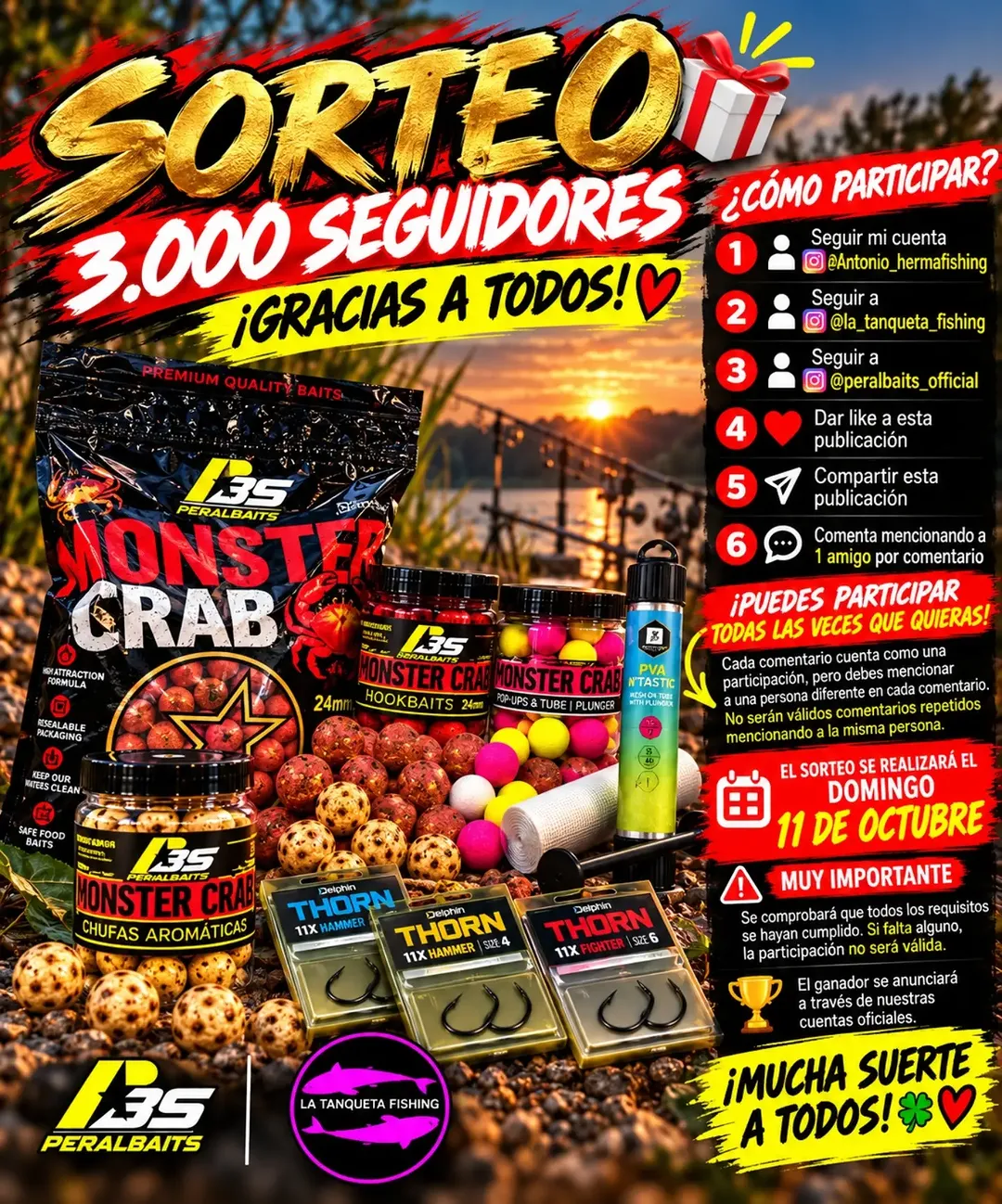Imagen de 🎣🔥 ¡SORTEO GRATIS ESPECIAL 3.000 SEGUIDORES! 🎁

¡