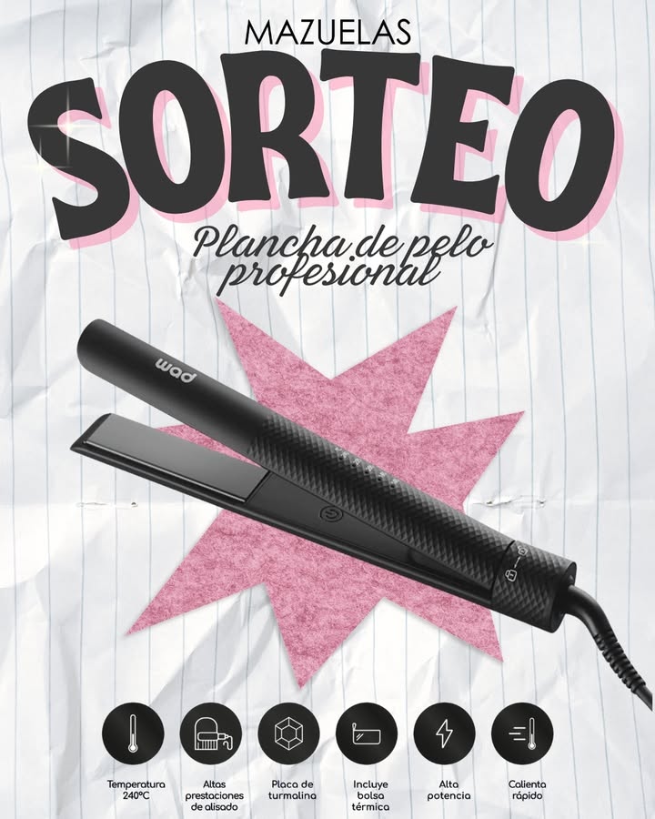 Imagen de ✨ SORTEO · PLANCHA PROFESIONAL ✨

Este mes sorteamos la