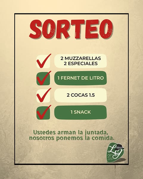 Imagen de ✨ ¡SORTEO! ✨

Ustedes arman la juntada, nosotros ponemo