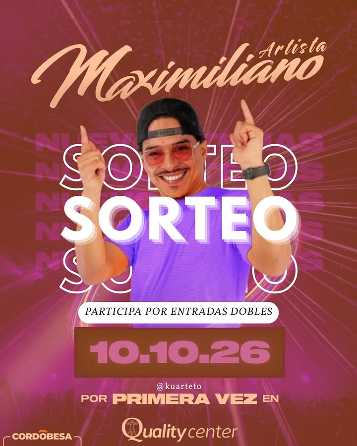 Imagen de 🤩 SÚPER SORTEO 🤩
🙌🏼 Ganá entradas para ir a MA