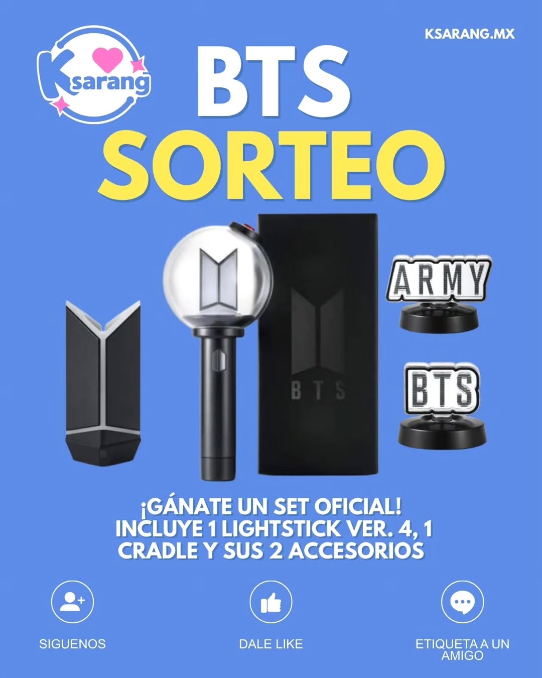 Imagen de SORTEO BTS – KSARANG.MX 

Participa para ganar un set ofic
