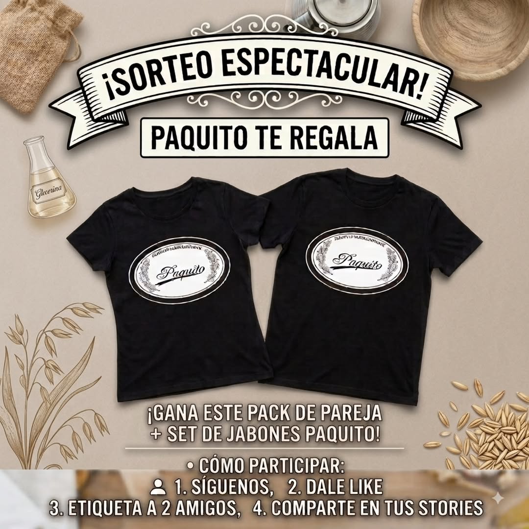 Imagen de 👋👋 GANA UN PACK DE FRANELAS PAREJA Y SET DE JABONES PA