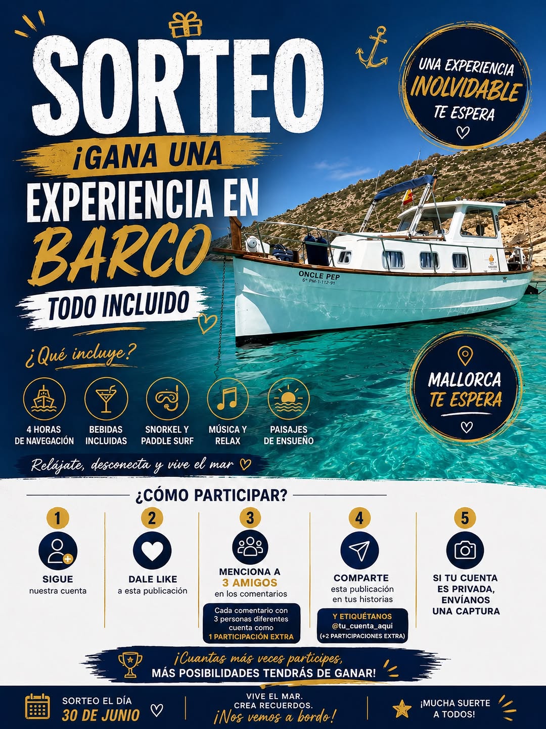 Imagen de 🎉🚤 ¡SORTEO EXPERIENCIA EN BARCO TODO INCLUIDO! 🌊�