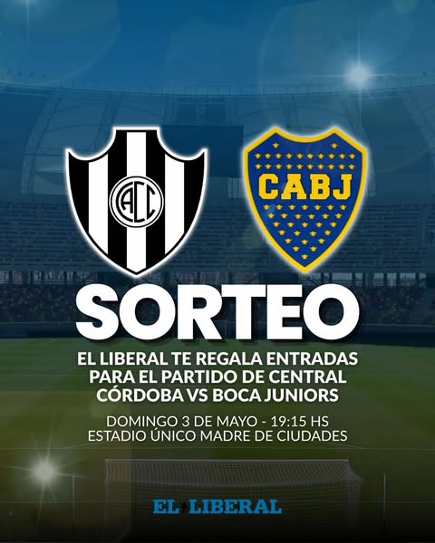 Imagen de ⚽️ El domingo 3 DE MAYO, Central Córdoba recibe a Boca 