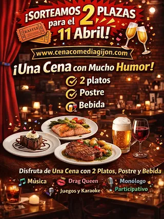 Imagen de 🎭🍽️ SORTEAZO en Noches de Comedia 🍽️🎭
¿Te i