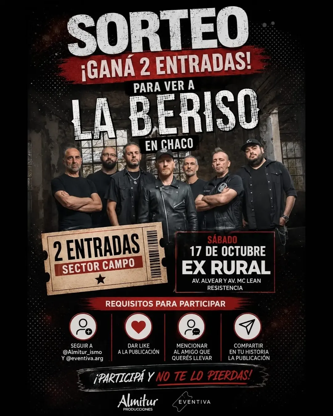 Imagen de 🎟️ ¡SORTEAMOS 2 ENTRADAS para el show! 🔥

¿Querés