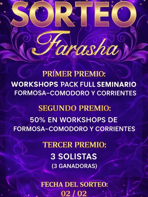Imagen de ⭐️SORTEO⭐️

PREMIOS 
•WORKSHOPS COMPLETO PARA 1 DE