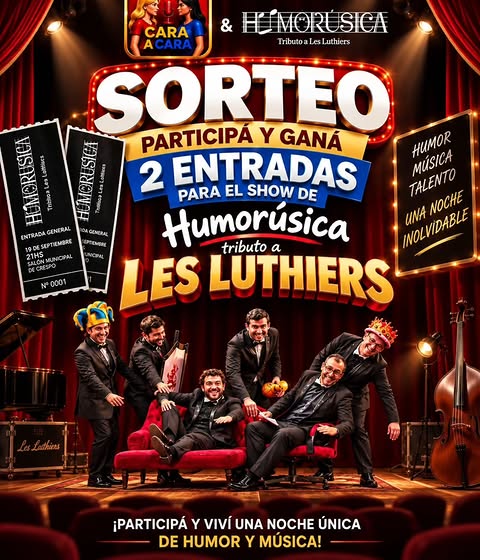 Imagen de 🎉🎭 ¡SORTEO IMPERDIBLE DE CARA A CARA Y HUMORÚSICA! �