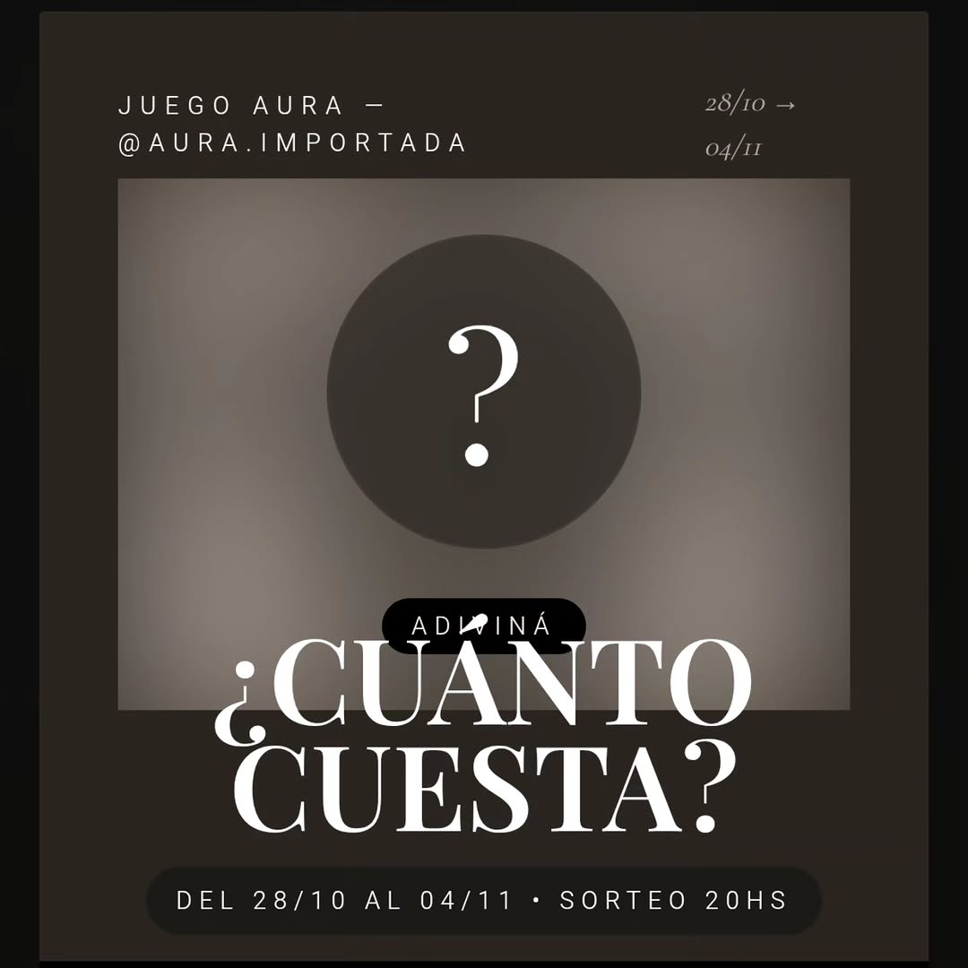 Imagen de 🤍 JUEGO AURA IMPORTADA 🤍
Del MIÉRCOLES 28/10 al MIÉR