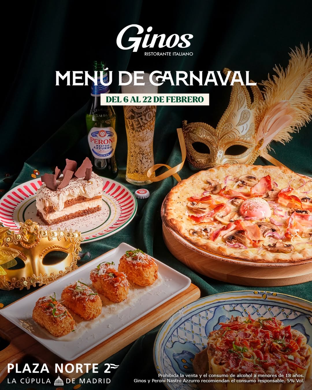 Imagen de 🎭✨ ¡Este Carnaval se celebra en #Ginos! ✨🎭
Sortea