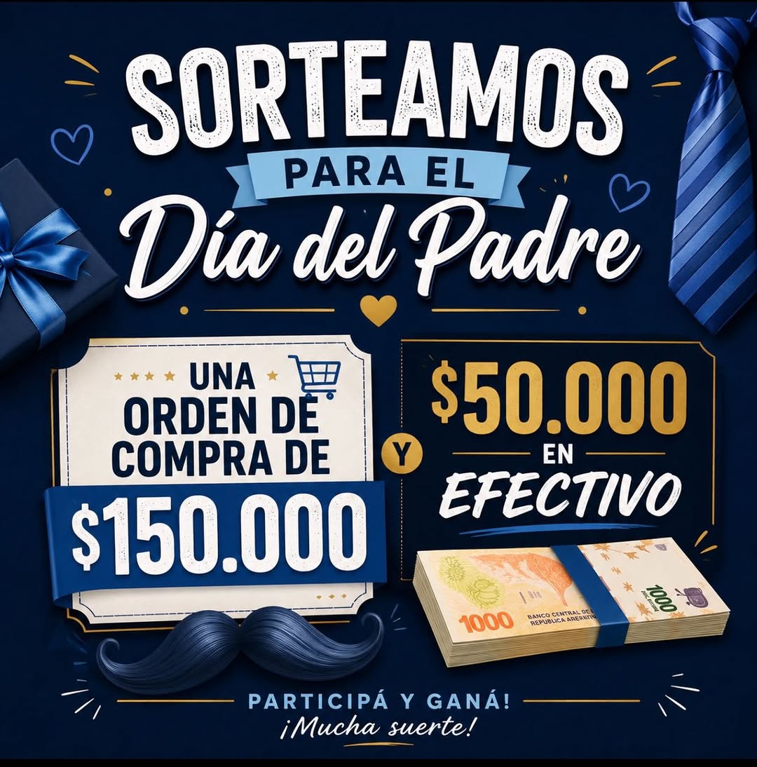 Imagen de 🎉 ¡SORTEO ESPECIAL DÍA DEL PADRE! 🎉

💳 Sorteamos 