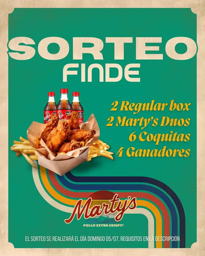 Imagen de 🚨 ¡LLEGÓ OTRO SORTEO A MARTY'S! 🚨

Queremos celebrar