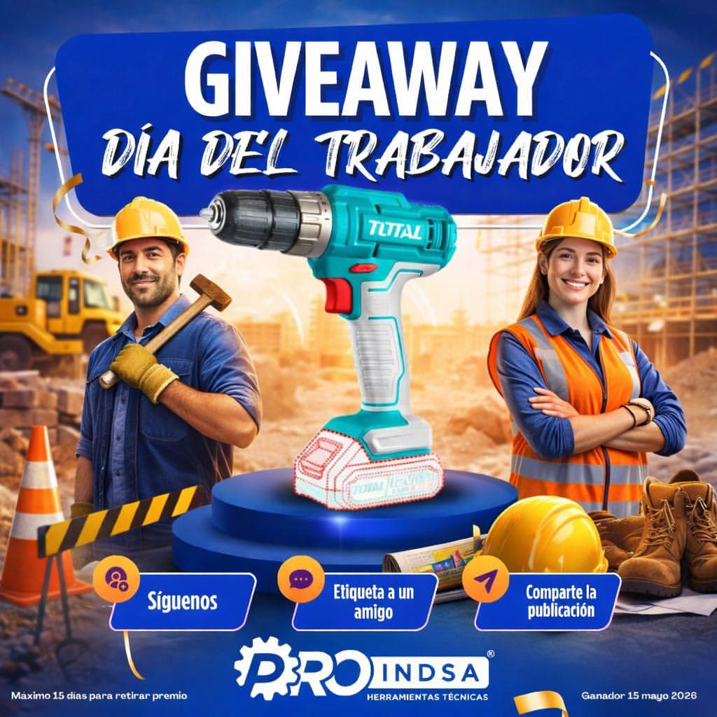 Imagen de 🎉🔧 ¡GIVEAWAY DÍA DEL TRABAJADOR! 🔧🎉

Celebramo