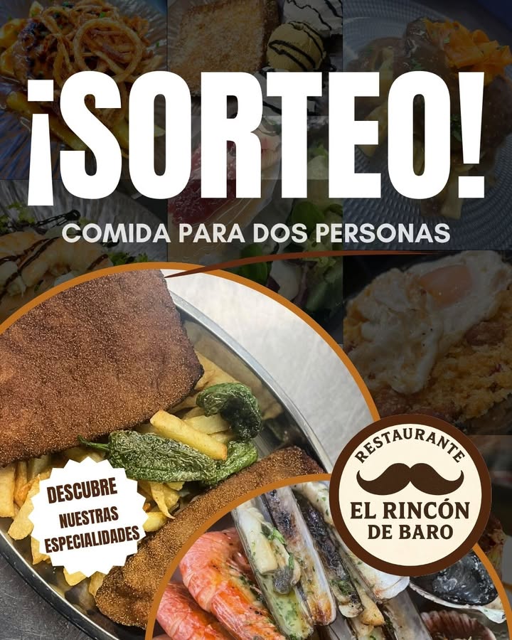 Imagen de 🎉 ¡NUEVO SORTEO GASTRONÓMICO! ¡EL RINCÓN DE BARO! �
