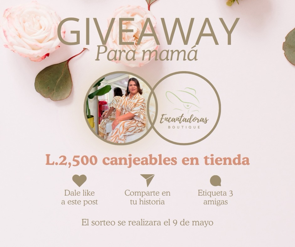 Imagen de GIVEAWAY PARA MAMÁ 🎀
Encantadoras boutique 

Porque mam�