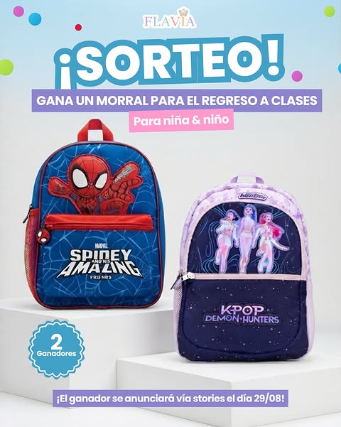 Imagen de 🎒✨ ¡SORTEO REGRESO A CLASES! ✨🎒

En Flavia Kids q