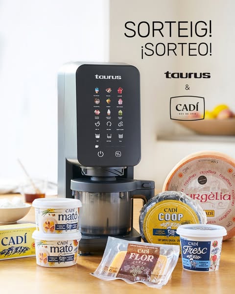 Imagen de SORTEIG D'ESTIU: CADÍ × TAURUS 🧀🍨 
Dues marques del 
