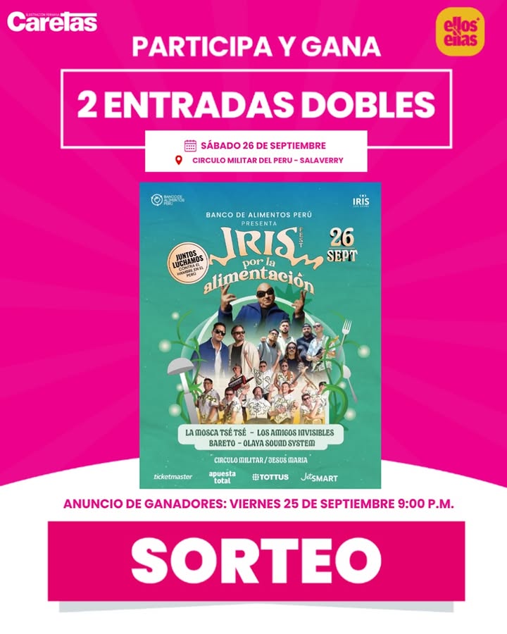 Imagen de 🎶✨ ¡PARTICIPA Y GANA 2 ENTRADAS DOBLES PARA IRIS FEST!