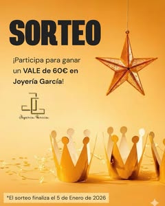 Imagen de 🎁SORTEO EN JOYERÍA GARCÍA🎁

Queremos empezar el año