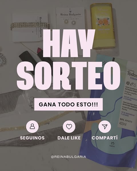 Imagen de 🎁✨ SORTEO REINA BULGARIA ✨🎁

¡Podés ganar este k