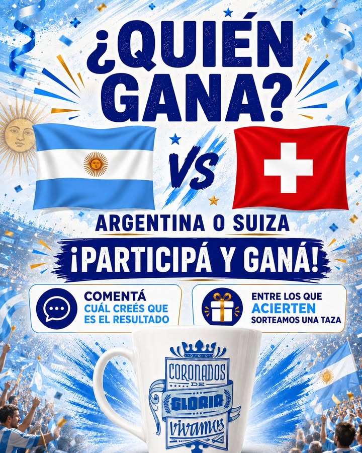 Imagen de 🇦🇷⚽ ¡ARGENTINA VS SUIZA! ⚽🇨🇭

¿Quién gana
