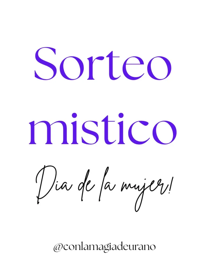 Imagen de Sorteo mistico- especial dia de la mujer 
✨️
Les traigo 