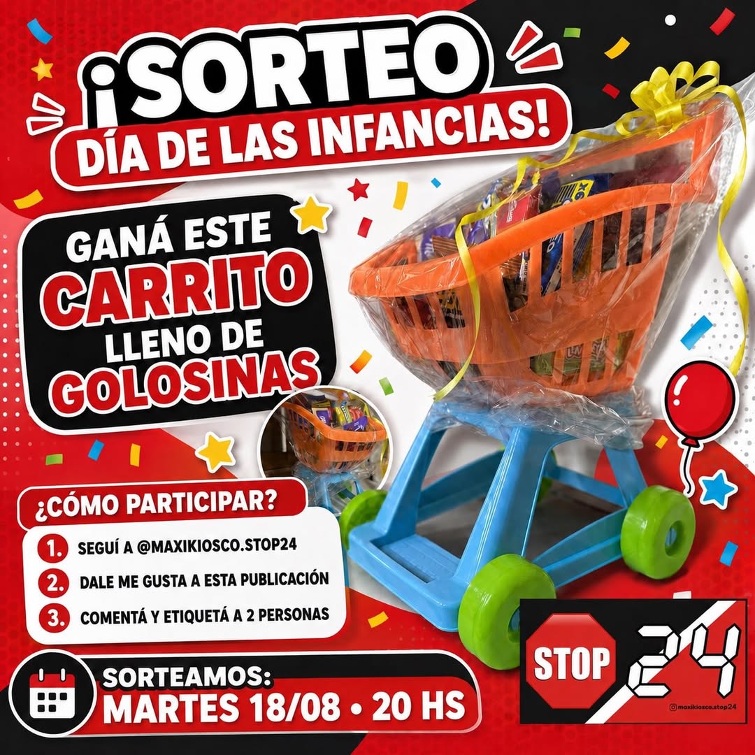 Imagen de 🎉 ¡SORTEO POR EL DÍA DE LAS INFANCIAS! 🎉

En Stop24 