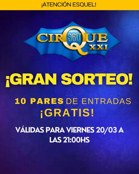 Imagen de Super sorteo ‼️
ATENCION ESQUEL:

Sorteamos 10 entradas 