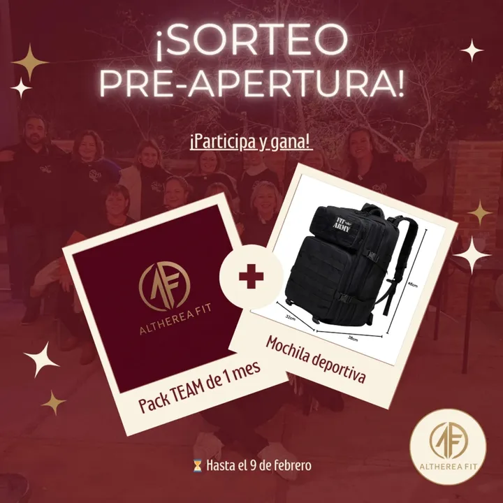 Imagen de 🎉 SORTEO PRE-APERTURA ALTHEREA FIT 🎉

¡Participa y ga