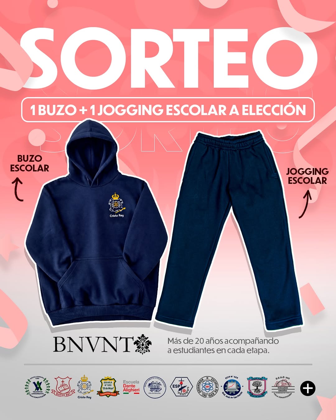 Imagen de 🎒✨ Sorteamos 1 buzo y 1 jogging escolar ✨🎒

Para p