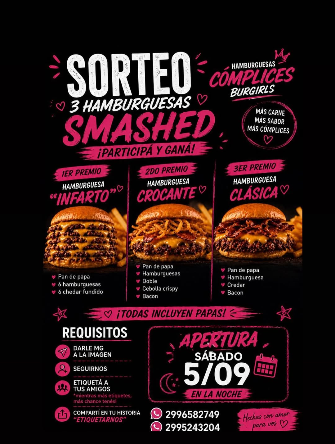Imagen de 🍔🔥 ¡ABRIMOS Y LO FESTEJAMOS A LO GRANDE! 🔥🍔

En