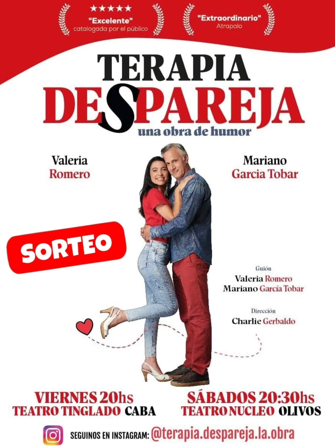 Imagen de 👉Te regalamos dos entradas 🎫 para ver TERAPIA DESPARE