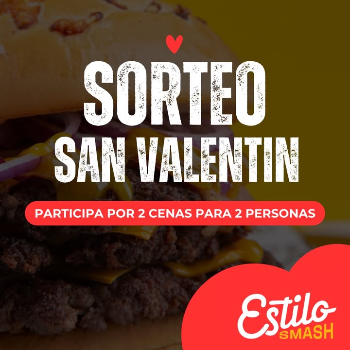 Imagen de 🍔❤️ SORTEO SAN VALENTÍN – ESTILO SMASH ❤️🍔
