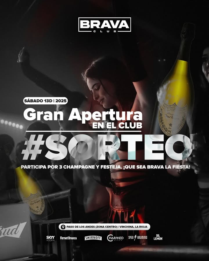 Imagen de ¡SORTEO BRAVA! 🥂
Participá por 3 champagne para brindar