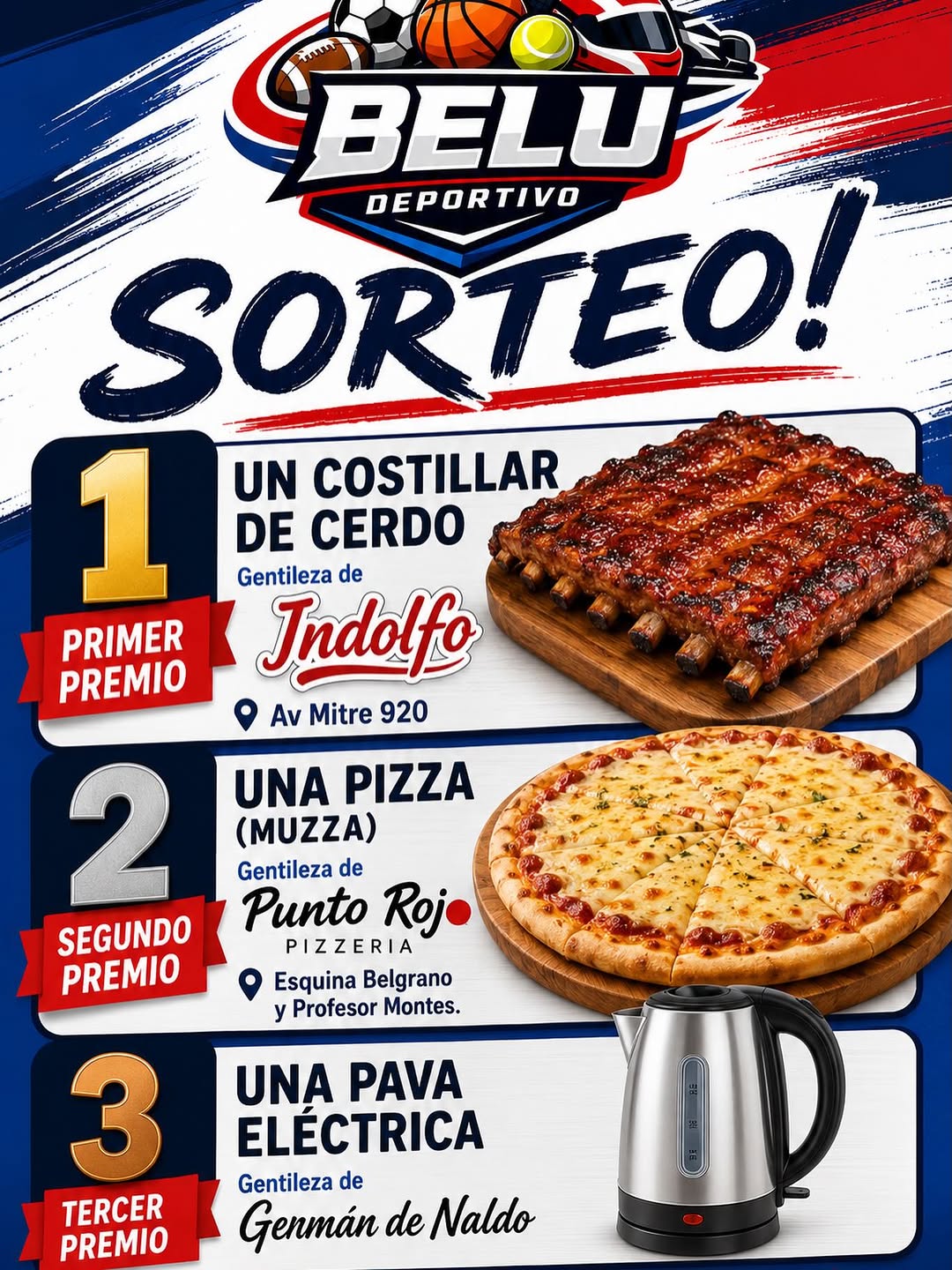 Imagen de 🎉🔥 ¡LLEGA EL SORTEO DE BELU DEPORTIVO! 🔥🎉

Para