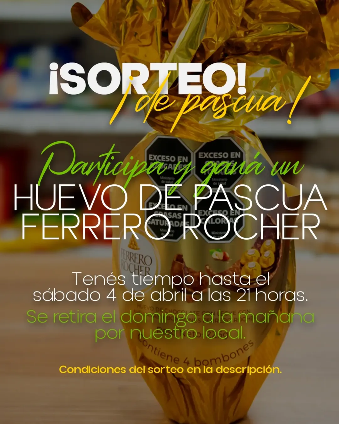 Imagen de 🐣🍫 ¡SORTEO DE PASCUA EN LO DE MARY! 🐰✨

¿Te gus