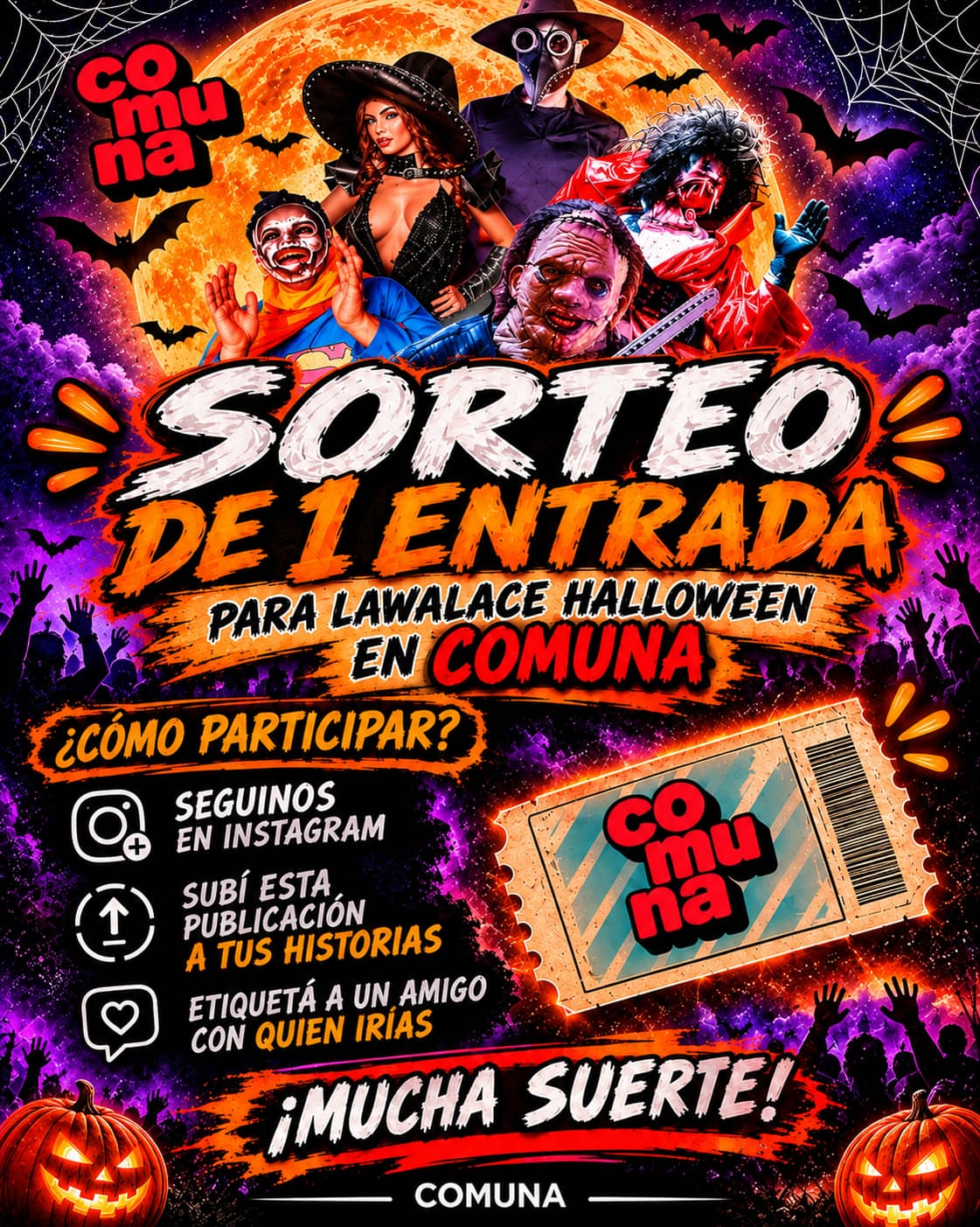 Imagen de 🎃🖤 ¡SORTEO DE 1 ENTRADA PARA LAWALACE HALLOWEEN EN CO