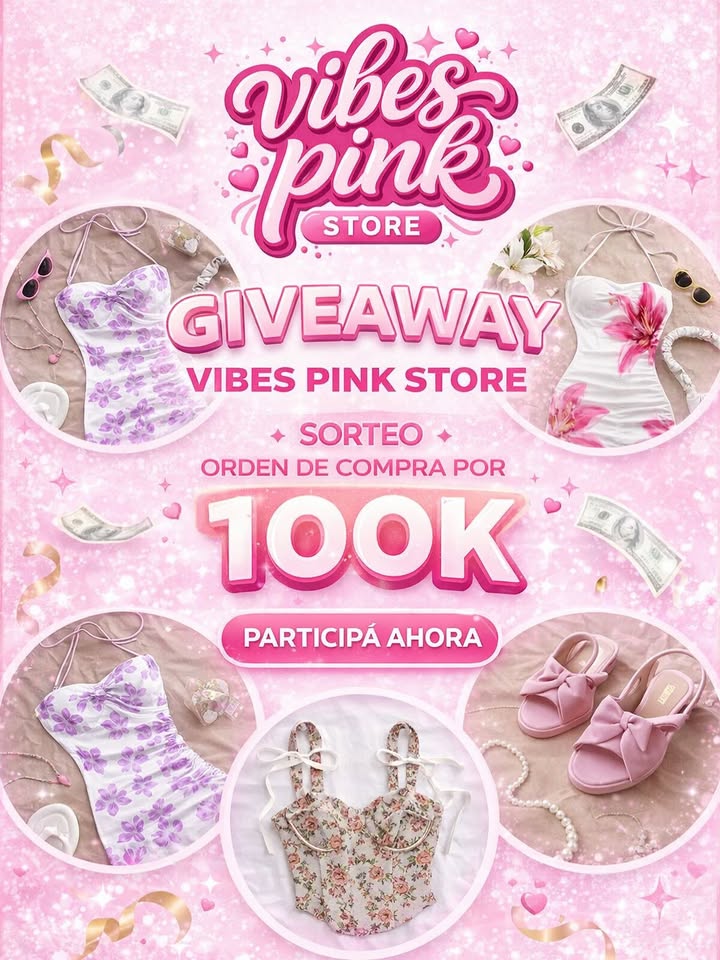 Imagen de 🎉✨ G I V E A W A Y  V I B E S  P I N K  S T O R E ✨�
