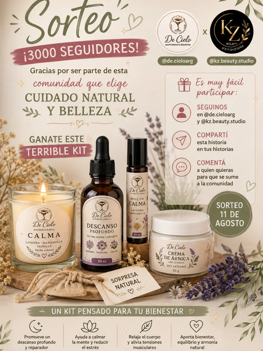 Imagen de 🌿 ¡SORTEO ESPECIAL POR LOS 3.000 SEGUIDORES! 🤍✨
¡N