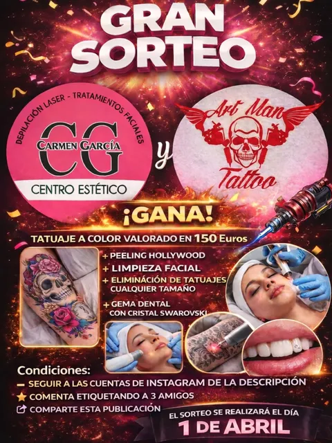 Imagen de GRAN SORTEO !! 

Tattoo Artman junto Carmen García nos junt