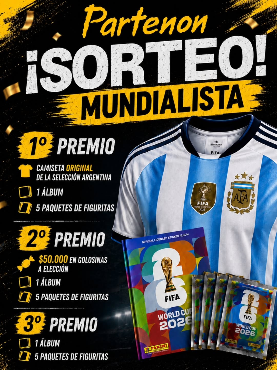 Imagen de 🎉⚽ ¡SORTEO MUNDIALISTA EN PARTENÓN! ⚽🎉

🔥 Se 