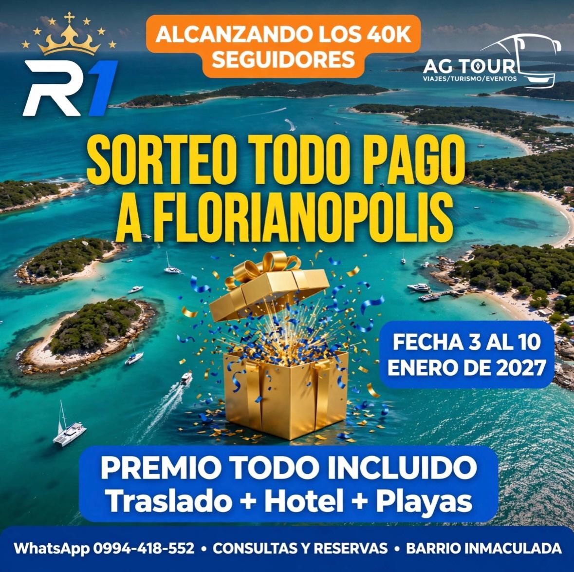 Imagen de 🌴✨ ¡SORTEO TODO PAGO A FLORIANÓPOLIS! ✨🌴

¡LLEG
