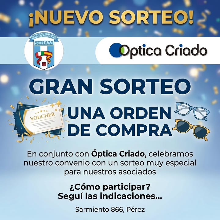 Imagen de ​🎉 ¡GRAN SORTEO ESPECIAL! 🎉

Junto a Óptica Criado