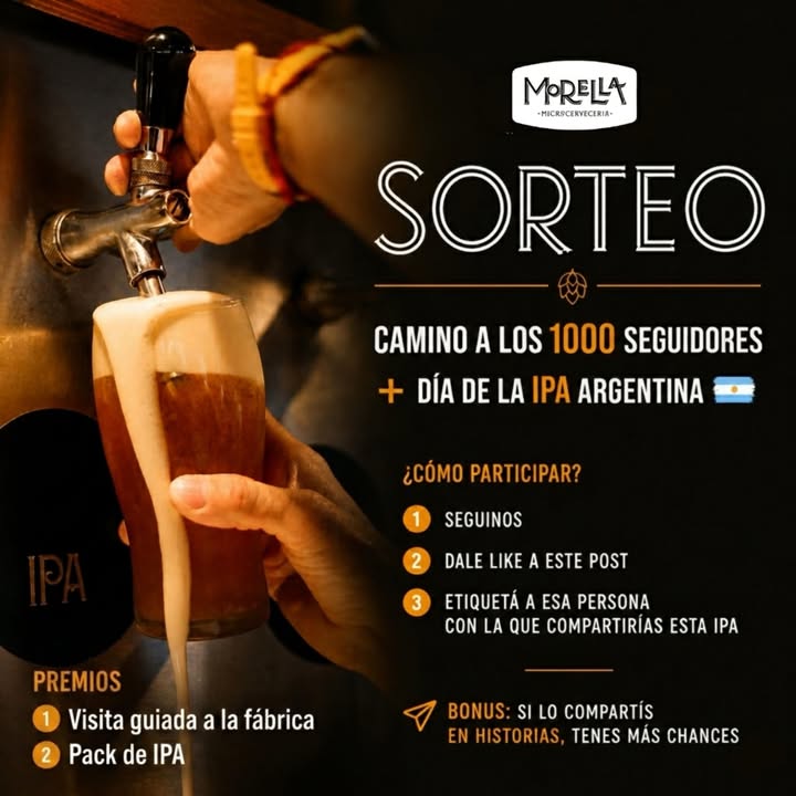 Imagen de SORTEO 🍺
Camino a los 1000 seguidores + Día de la IPA Ar