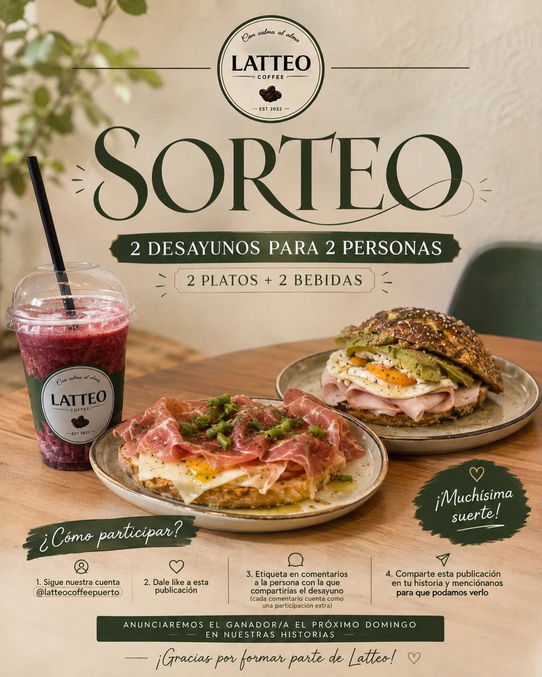 Imagen de 🎉 ¡ESTAMOS DE SORTEO EN LATTEO COFFEE! ☕🥐

Porque v