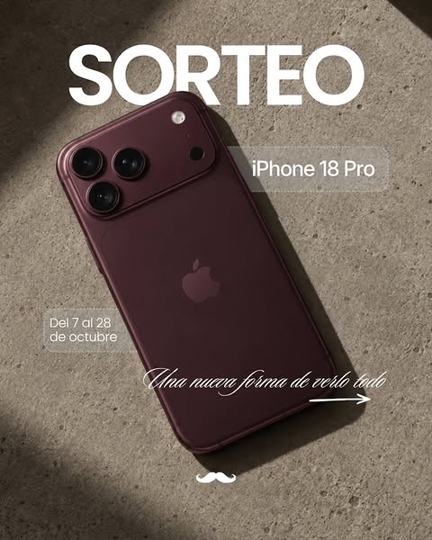Imagen de ¿TE IMAGINAS GANANDO UN IPHONE 18 PRO? Sí, es real y puede